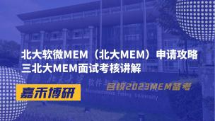 北大软微MEM（北大MEM）申请攻略三北大MEM面试考核讲解 